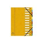 Lot de 6 Trieurs Dos extensible et fenêtres découpées Exacompta 12 Divisions (Ass: 6coul)