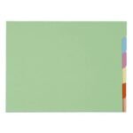 Paquet de 10X6 chemises à onglets pour dossiers suspendus, Pour Armoire  (assorties)