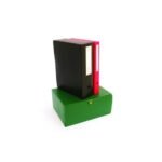 Lot de 6 Boites Archives à pression en Polypro ALPHA Dos 12 cm (6 coul au choix)