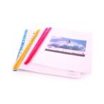 Paquet de 100 Pochettes perforées ALPHA A4  (onglets 5 coloris au choix)