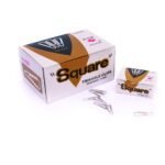 10 Boites de 100 Trombones Triangulaires chromées Square 25 mm