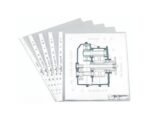 Paquet de 100 Pochettes perforées en polypro transparentes A4 35 Microns – Image 2