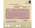 Clavier sans fil LOGITECH Pebble Keys 2 K380s Bluetooth Bouton Easy Switch ROSE (920-011805)
