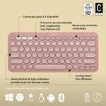 Clavier sans fil LOGITECH Pebble Keys 2 K380s Bluetooth Bouton Easy Switch ROSE (920-011805)