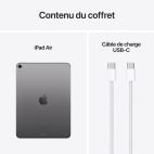 Tablette Apple iPad Air M2 (2024) 11 Pouces Wifi + Cellulaire 1 TB Space Grey (MUXR3QA/A) – Image 8
