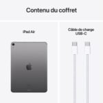 Tablette Apple iPad Air M2 (2024) 11 Pouces Wifi + Cellulaire 1 TB Space Grey (MUXR3QA/A)