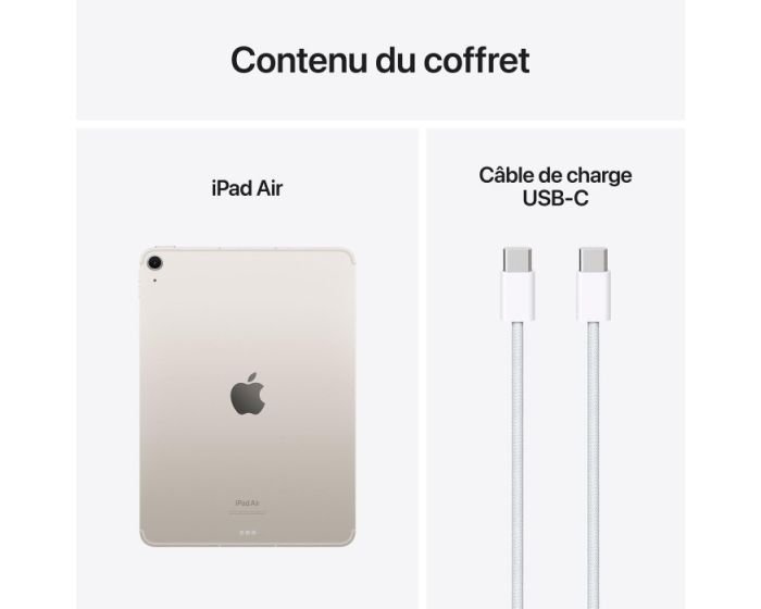 Tablette Apple iPad Air M2 (2024) 11 Pouces Wifi + Cellulaire 1 TB Starlight (MUXU3QA/A) – Image 8