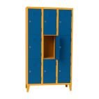 Bloc de vestiaire à 3 colonnes de 9 cases fermeture avec serrure cadenas 198*90*45 coloris au choix – Image 3