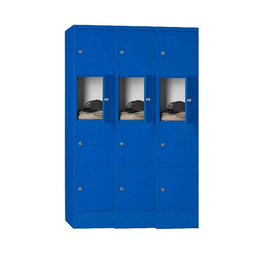 Bloc de Vestiaire Métallique à 3 Colonnes – 12 Cases avec Fermeture Cadenas – H198 × L90 × P45 cm – Coloris au choix – Image 3