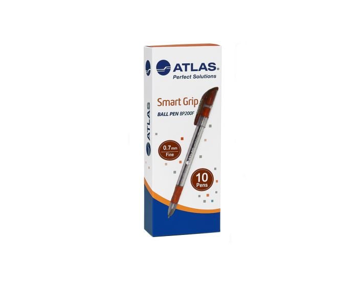 Boite de 10 stylos à Bille Atlas Smart Grip à pointe fine 0.7 mm coloris au choix (BP200F) – Image 5