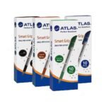 Boite de 10 stylos à Bille Atlas Smart Grip à pointe medium 0.1 mm coloris au choix (BP200M) – Image 4