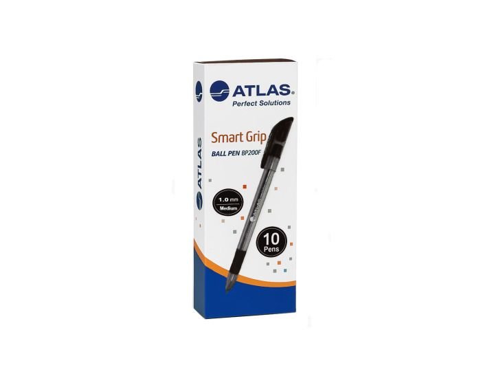 Boite de 10 stylos à Bille Atlas Smart Grip à pointe medium 0.1 mm coloris au choix (BP200M) – Image 9