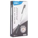 Boite de 12 stylos bille Deli ARROW retractable Q23 0,7mm  coloris au choix