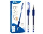 Boite de 12 stylos à encre gel Deli E6600S 0,5 mm 400 mm Coloris au choix – Image 2