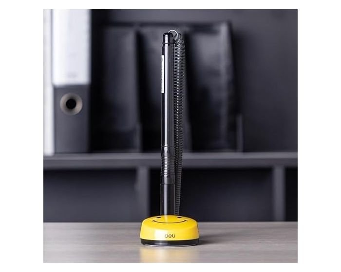 BOITE DE 24 STYLOS SUR SOCLE DELI-EQ50 0,7mm coloris au choix – Image 5