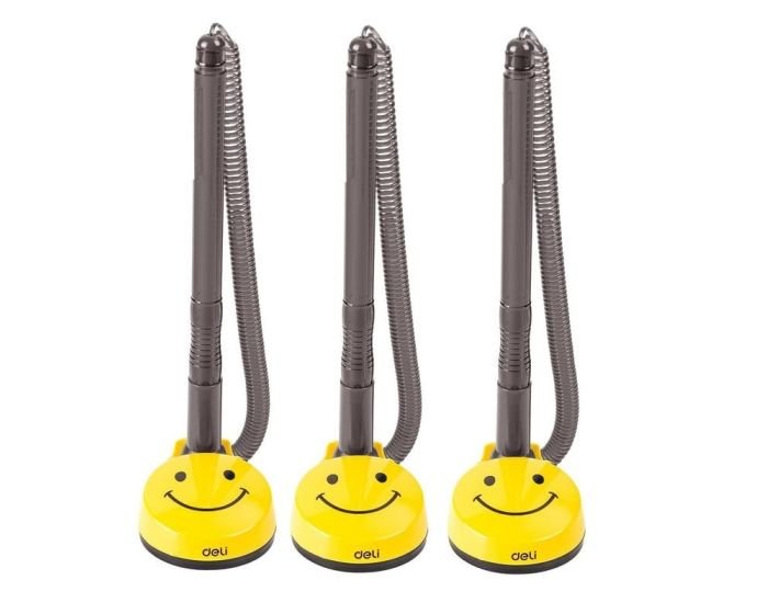 BOITE DE 24 STYLOS SUR SOCLE DELI-EQ50 0,7mm coloris au choix – Image 3