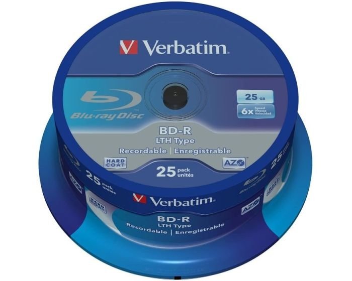 Boite de 25 disques Blu-ray BD-R SL 25Go Bcordables Verbatim – Image 2