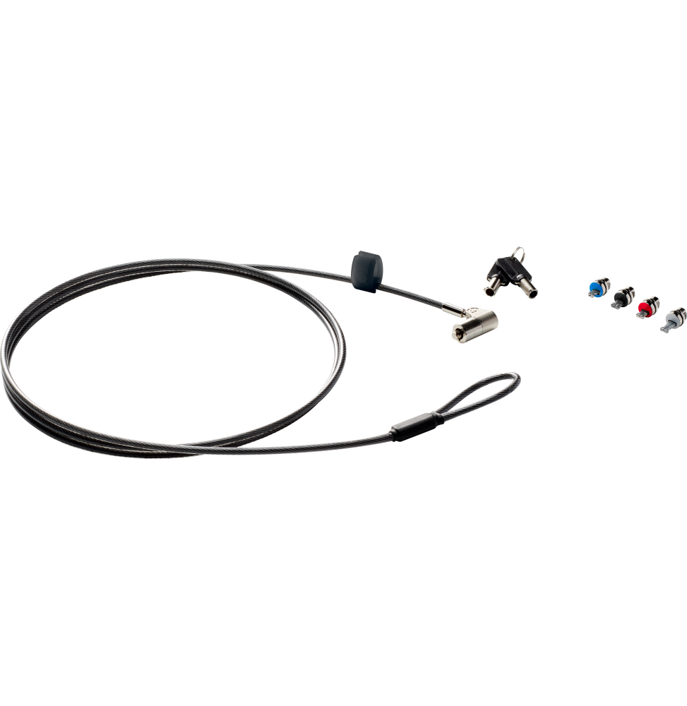 Câble de sécurité HP avec clé pour ordinateur portable, écran, station d'accueil et accessoires (6UW42AA) – Image 4
