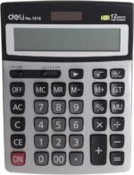 Calculatrice de bureau Deli 1616 - Gris Noir – Image 6