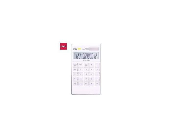 CALCULATRICE DE BUREAU DELI EM01211 plastique et métal Blanc – Image 2