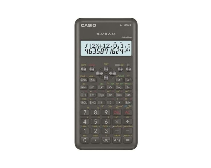 Calculatrice Scientifique Casio FX-100MS-2W-DH-V plastique Couvercle coulissant Arrêt automatique Bl – Image 2