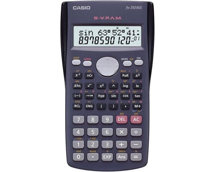 Calculatrice Scientifique Casio FX-350MS-2-W-DT plastique Couvercle coulissant Arrêt automatique Bl – Image 2