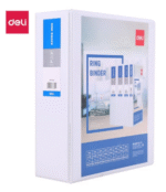 CLASSEUR PERSONALISABLE Blanc A4 4 Anneaux Taille 3 pouces DELI-5621N – Image 5