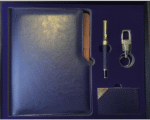 Coffret Agenda VIP 16x22 cm en similicuir et 3 Accessoires Complets Couleur au Choix – Image 6