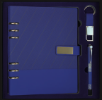 Coffret Agenda VIP 16x22 cm en similicuir et 2 Accessoires Complets Couleur au Choix