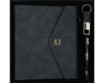 Coffret Agenda VIP 16x22 cm en simili cuir et 2 Accessoires Complets Couleur au Choix
