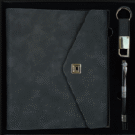 Coffret Agenda VIP 16x22 cm en simili cuir et 2 Accessoires Complets Couleur au Choix