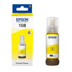 Cartouche d'encre Epson 108 Bouteille d'encre EcoTank Jaune pour L8050 70 ml 7 200 pages en couleur. (C13T09C44A) – Image 2
