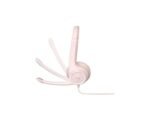 Casque Logitech H390 avec microphone anti-parasite - USB Rose (981-001281) – Image 6
