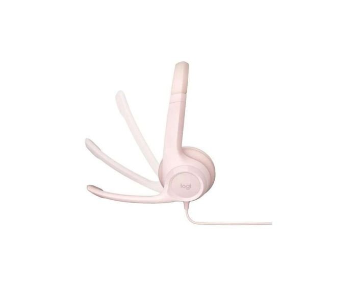 Casque Logitech H390 avec microphone anti-parasite - USB Rose (981-001281) – Image 6