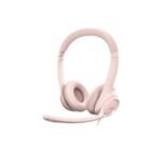 Casque Logitech H390 avec microphone anti-parasite - USB Rose (981-001281)