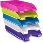 Lot de 5 bacs à courrier CEP GLOSS 200+ G5 Couleurs vives