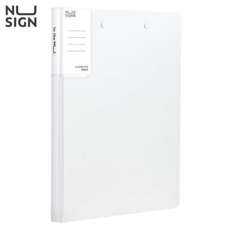 Classeur à pince Deli NS139 A4 Nusign Double pince Blanc – Image 4