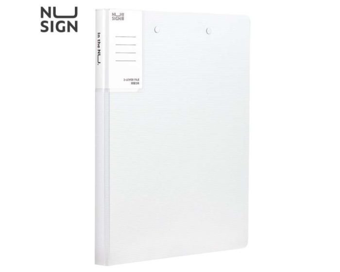 Classeur à pince Deli NS139 A4 Nusign Double pince Blanc – Image 5