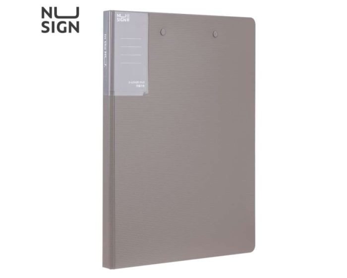 Classeur à pince Deli NS139 A4 Nusign Double pince Blanc – Image 3