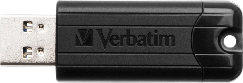 Clé USB Verbatim PinStripe USB 3.2 Gen 1 - 32 Go, 64 Go ou 128 Go - Noire  Design rétractable à rayures – Image 4