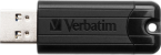 Clé USB Verbatim PinStripe USB 3.2 Gen 1 - 32 Go, 64 Go ou 128 Go - Noire  Design rétractable à rayures – Image 2