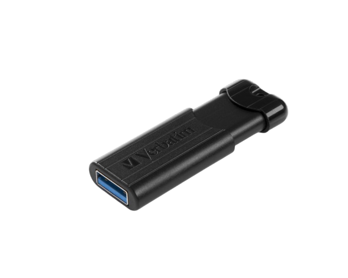 Clé USB Verbatim PinStripe USB 3.2 Gen 1 - 32 Go, 64 Go ou 128 Go - Noire  Design rétractable à rayures – Image 7