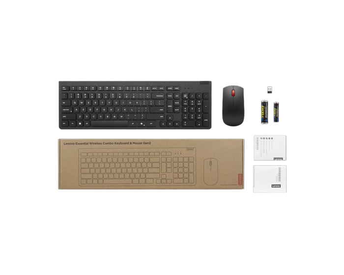 Combiné Lenovo Essential Clavier et Souris sans fil Gen2 - Français (4X31R64464) – Image 4