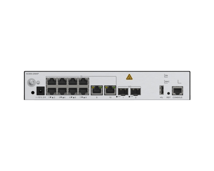 Contrôleur d'accès sans fil Huawei AC650-256AP avec 10 Ports GE et 2 Ports SFP+ 10GE (02355NCH) – Image 9