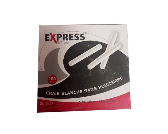 Craie Blanche sans  poussière EXPRESS boite de 100 Pcs express (X0-5767) – Image 4