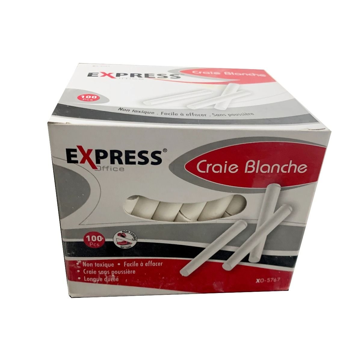 Craie Blanche sans  poussière EXPRESS boite de 100 Pcs express (X0-5767) – Image 5