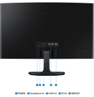 Écran incurvé Samsung 24"Full HD Essential S3 S36GD Max 100Hz (LS24D360GAUXEN) – Image 7