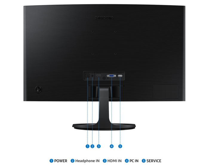 Écran incurvé Samsung 24"Full HD Essential S3 S36GD Max 100Hz (LS24D360GAUXEN) – Image 6