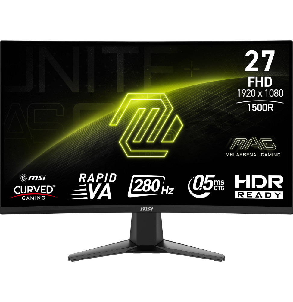 Écran MSI MAG 276CXF incurvé Gaming 27" Full HD (9S6-3CE01M-014) – Image 6