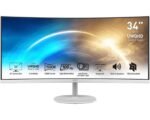 Écran MSI Pro MP341CQW Écran Bureautique Incurvé 34" - 3440x1440 - 21:9 Blanc – Image 8